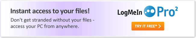 LogMeIn Pro - Don't get stranded without your files - access your PC from anywhere.