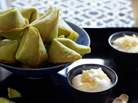 Green-Tea Fortune Cookies