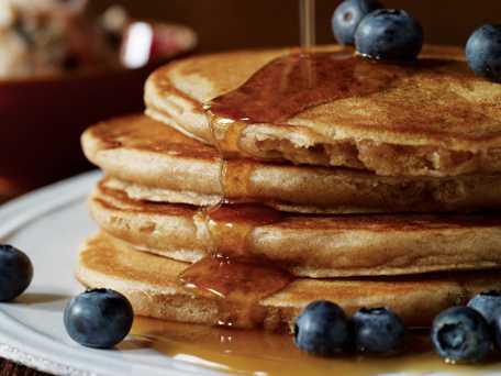 Home-Style Pancakes with Blueberry Butter