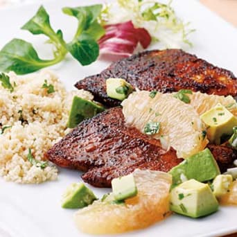 Image of North African Spiced Turkey With Avocado-grapefruit Relish, Kitchen Daily