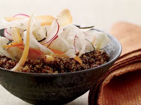 Lemony Quinoa Salad with Shaved Vegetables