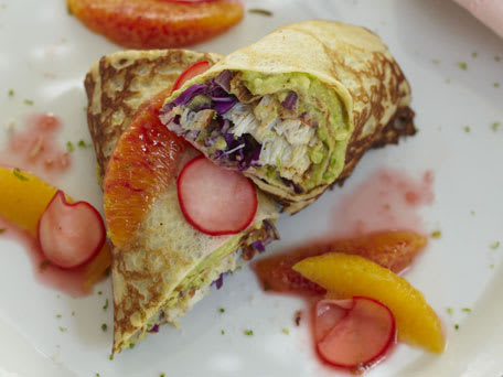 Crab, Avocado, and Citrus Crêpes