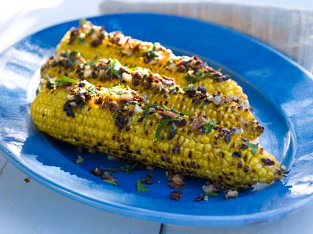 Grilled Corn with Sundried Tomato-Bacon Butter