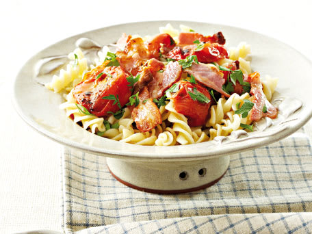 Image of Fusilli With Tomato And Bacon, Kitchen Daily