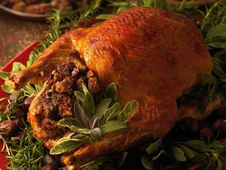 Image of Roast Turkey With Chestnut Stuffing, Kitchen Daily