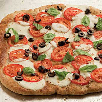 Fresh Tomato & Black Olive Pizza