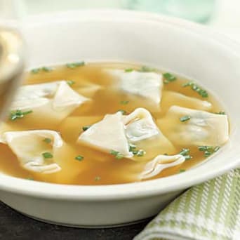Image of Chard Dumplings In Chive Broth, Kitchen Daily