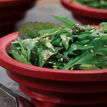 Image of Spicy Green Salad With Soy & Roasted Garlic Dressing, Kitchen Daily