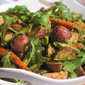 Image of Roasted Spring Vegetables With Arugula Pesto, Kitchen Daily