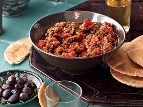 Pot-Roasted Eggplant with Tomatoes and Cumin