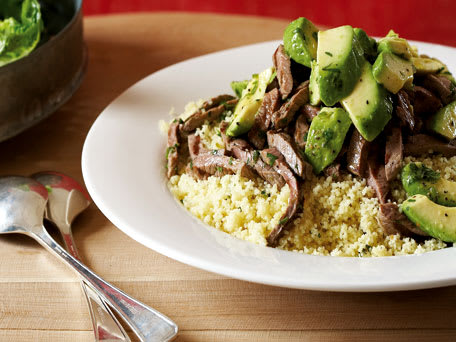 Image of Warm Couscous, Beef And Avocado Salad, Kitchen Daily