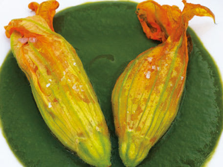 Shrimp-Stuffed Zucchini Flowers (Fiori Di Zucca Ripieni Con Gamberi)