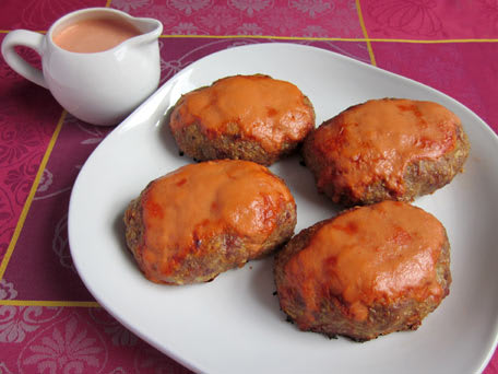 Image of Individual Turkey Meatloaves With Rosy Sauce, Kitchen Daily