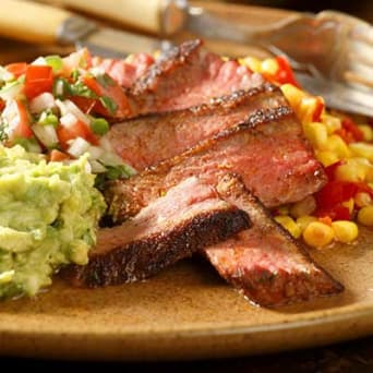 Image of Skillet-roasted Strip Steaks With Pebre Sauce & Avocado, Kitchen Daily