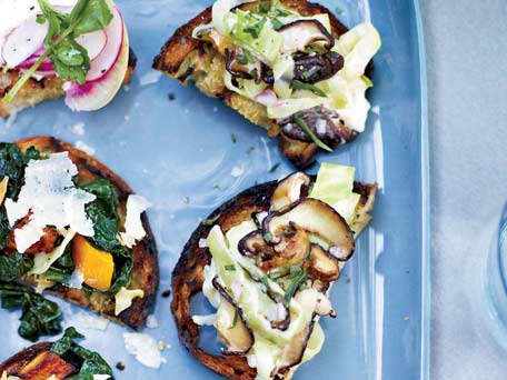 Image of Cabbage-and-mushroom Toasts, Kitchen Daily