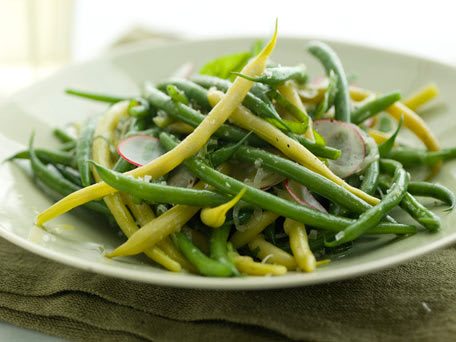 Image of Green And Yellow Bean Salad With Radishes, Onions, Lemon, And Basil, Kitchen Daily