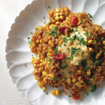 Image of Baked Rice With Roasted Corn, Peppers & Onions, Kitchen Daily