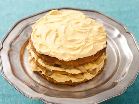 Spiced Pumpkin Ginger Cake with Caramelized Pears