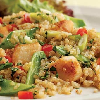 Image of Toasted Quinoa Salad With Scallops & Snow Peas, Kitchen Daily