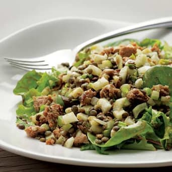 Image of Warm Lentil Salad With Sausage & Apple Two, Kitchen Daily