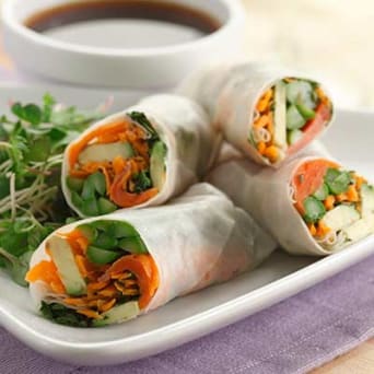 Image of Asparagus & Salmon Spring Rolls, Kitchen Daily