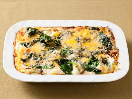 Cauliflower Puree and Spinach Lasagna