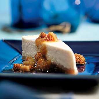 Greek Yogurt Cheesecake with Ouzo-Poached Figs