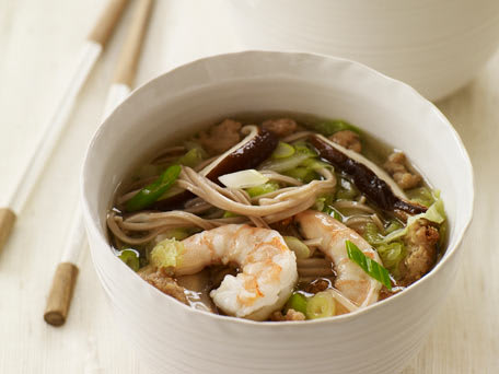 Image of Warm Soba With Pork, Shrimp And Cabbage, Kitchen Daily