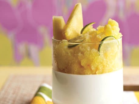 Image of Yogurt Panna Cotta With Pineapple Granita, Kitchen Daily