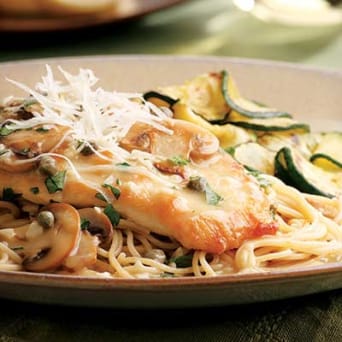 Image of Chicken Piccata With Pasta & Mushrooms, Kitchen Daily