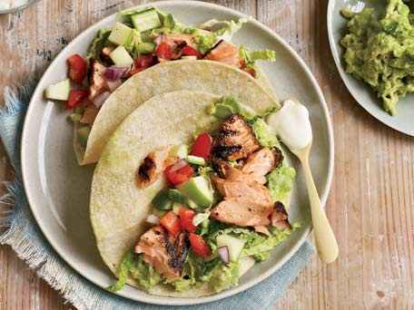 Image of Chipotle-rubbed Salmon Tacos, Kitchen Daily