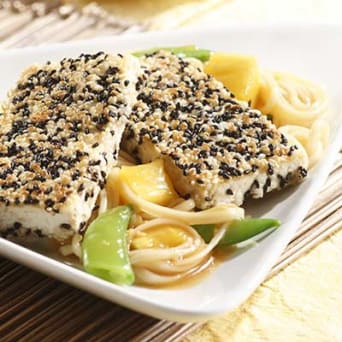 Image of Sesame-crusted Tofu With Spicy Pineapple Noodles, Kitchen Daily