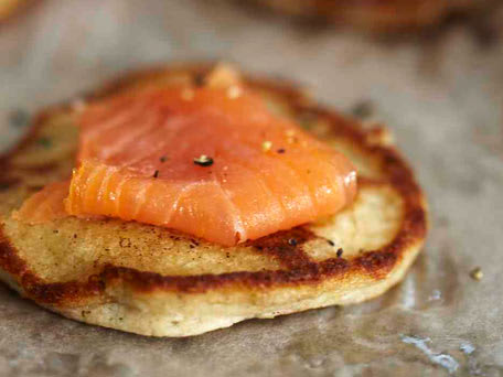 Image of Buckwheat-cheddar Blini With Smoked Salmon, Kitchen Daily