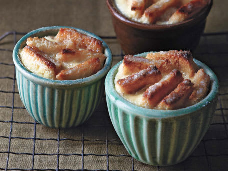 Salted Caramel Banana Bread Puddings