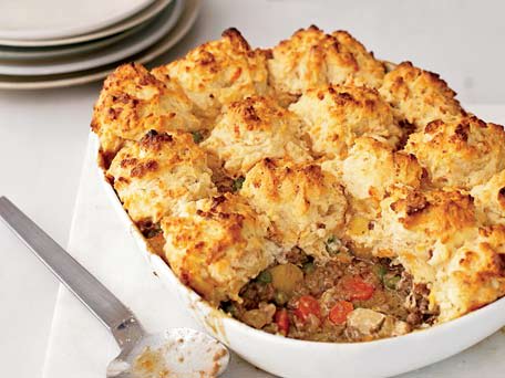 Image of Beef-and-vegetable Potpie With Cheddar Biscuits, Kitchen Daily