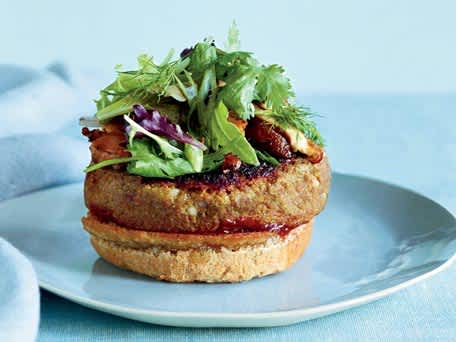 Veggie Burgers with Pomegranate Ketchup