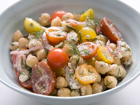 Image of Chickpeas With Red Onion, Feta, Dill & Lemon, Kitchen Daily