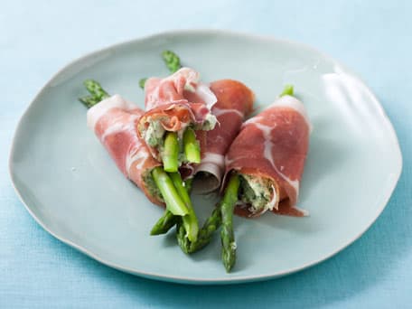 Image of Asparagus Rolls With Prosciutto And Basil Ricotta Cheese, Kitchen Daily