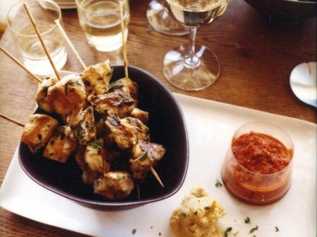 Image of Herb-marinated Chicken Skewers With Harissa, Kitchen Daily
