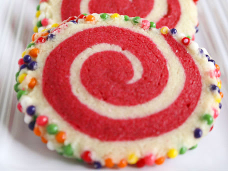 Colorful Spiral Cookies