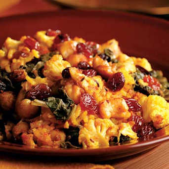 Basmati Rice & Curry Casserole (Chana aur Sarson ka Saag Biryani)