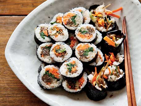 Image of Korean Sushi Rolls With Walnut-edamame Crumble, Kitchen Daily