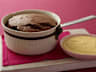 Chocolate Souffle with Orange Custard Sauce