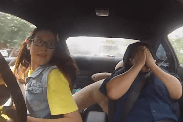 Driving instructors pranked by pro racing driver