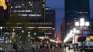Baltimore Inner Harbour promenade at night. Image shot 2007. Exact date unknown.