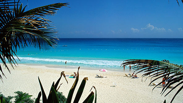 A beach in Cancun, Mexico