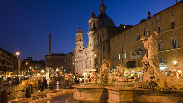 Fountain of the Neptune in Rome also known as the Fountain of the 