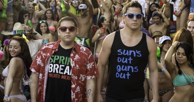 Jonah Hill, left, and Channing Tatum in Columbia Pictures' 