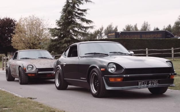 Father and son Datsun 240Zs
