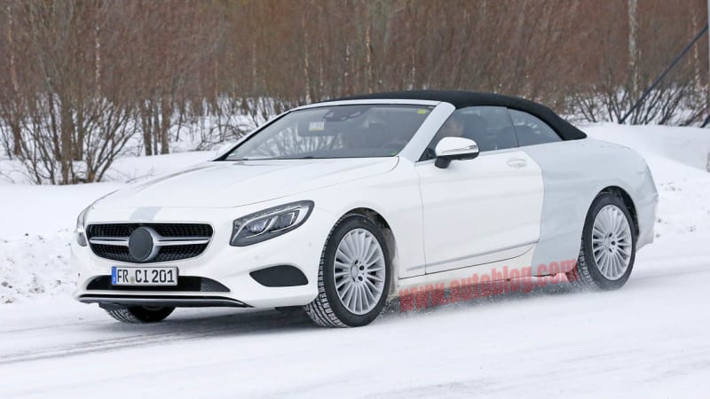 Mercedes spotted testing new S-Class cabrio in the snow